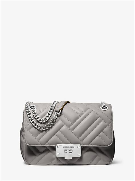 michael kors peyton medium size|Peyton Medium Quilted Shoulder Bag .